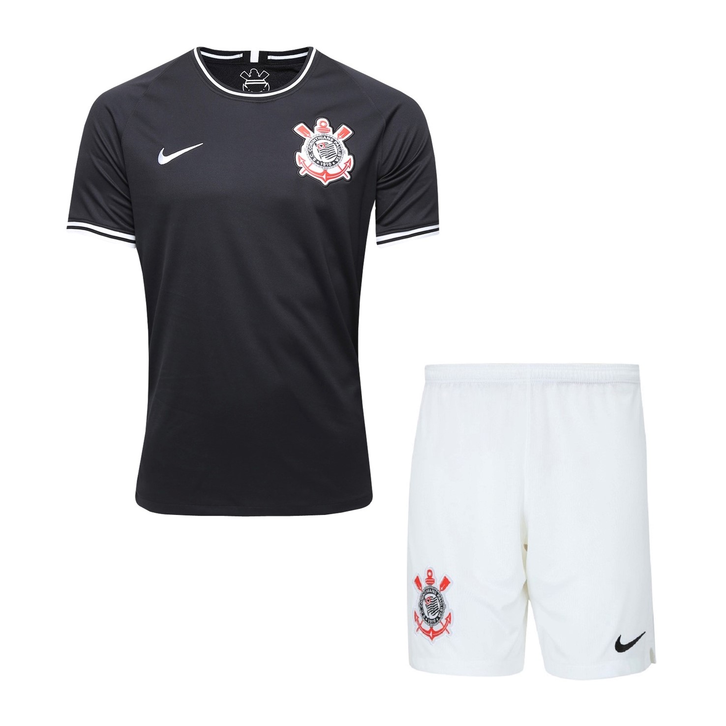 Camiseta Corinthians Paulista Segunda equipo Niño 2019-20 Negro
